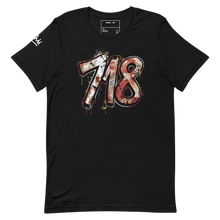 Load image into Gallery viewer, 718 Summer Outside — Late Night Tee Red/Black