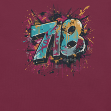 Load image into Gallery viewer, 718 Summer Outside - Block Energy Tee Maroon Moon